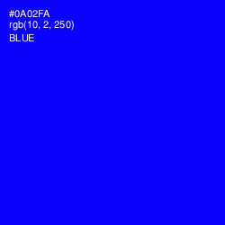 #0A02FA - Blue Color Image