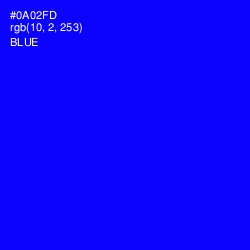 #0A02FD - Blue Color Image