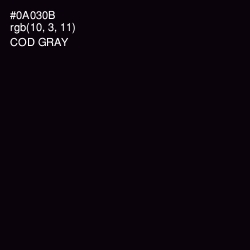 #0A030B - Cod Gray Color Image