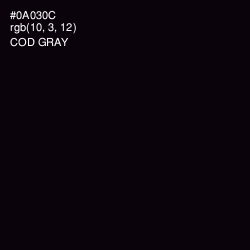 #0A030C - Cod Gray Color Image