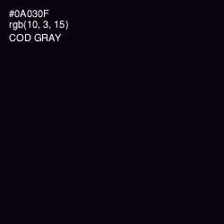 #0A030F - Cod Gray Color Image