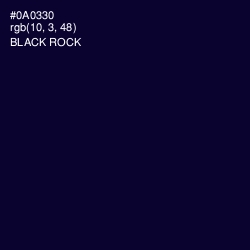 #0A0330 - Black Rock Color Image