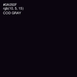 #0A050F - Cod Gray Color Image