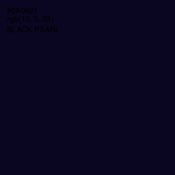 #0A0521 - Black Pearl Color Image