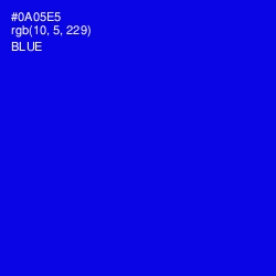 #0A05E5 - Blue Color Image