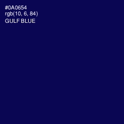 #0A0654 - Gulf Blue Color Image