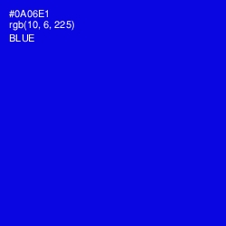 #0A06E1 - Blue Color Image