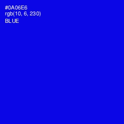 #0A06E6 - Blue Color Image
