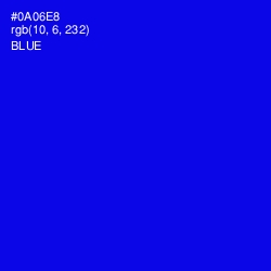 #0A06E8 - Blue Color Image