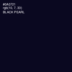 #0A0721 - Black Pearl Color Image