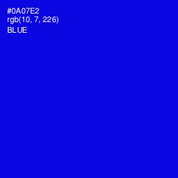 #0A07E2 - Blue Color Image