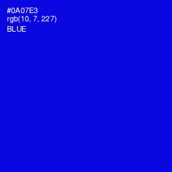 #0A07E3 - Blue Color Image