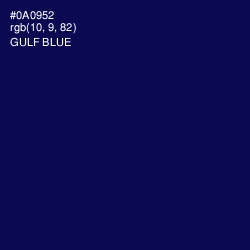 #0A0952 - Gulf Blue Color Image