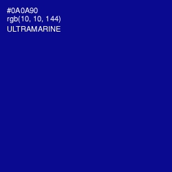 #0A0A90 - Ultramarine Color Image