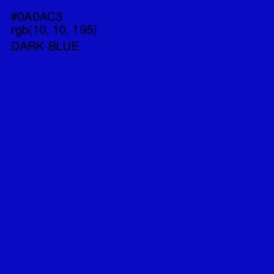 #0A0AC3 - Dark Blue Color Image