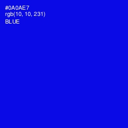 #0A0AE7 - Blue Color Image