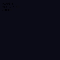 #0A0B16 - Cinder Color Image