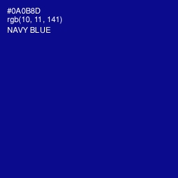 #0A0B8D - Navy Blue Color Image