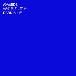 #0A0BDB - Dark Blue Color Image