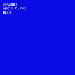 #0A0BE4 - Blue Color Image