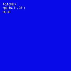 #0A0BE7 - Blue Color Image