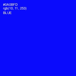 #0A0BFD - Blue Color Image