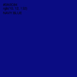 #0A0C84 - Navy Blue Color Image