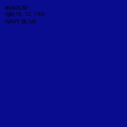 #0A0C8F - Navy Blue Color Image