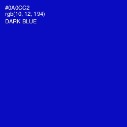 #0A0CC2 - Dark Blue Color Image