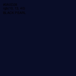 #0A0D28 - Black Pearl Color Image