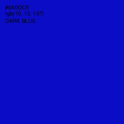 #0A0DC5 - Dark Blue Color Image