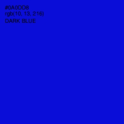 #0A0DD8 - Dark Blue Color Image