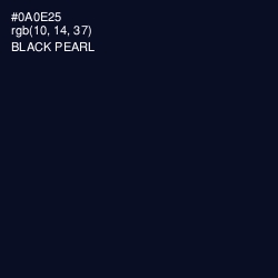 #0A0E25 - Black Pearl Color Image