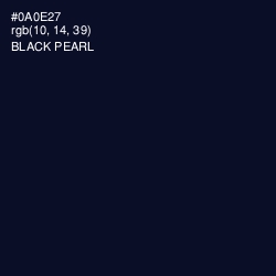 #0A0E27 - Black Pearl Color Image