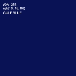 #0A1256 - Gulf Blue Color Image