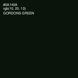 #0A140A - Gordons Green Color Image