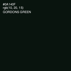 #0A140F - Gordons Green Color Image