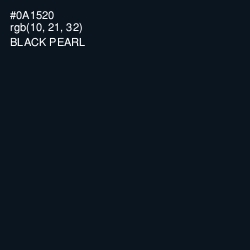 #0A1520 - Black Pearl Color Image