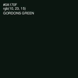 #0A170F - Gordons Green Color Image