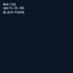 #0A1726 - Black Pearl Color Image