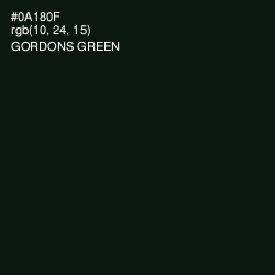 #0A180F - Gordons Green Color Image