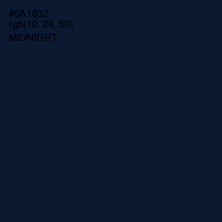 #0A1832 - Midnight Color Image