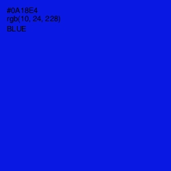 #0A18E4 - Blue Color Image