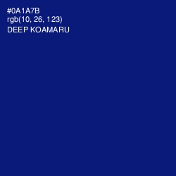 #0A1A7B - Deep Koamaru Color Image