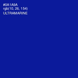 #0A1A9A - Ultramarine Color Image