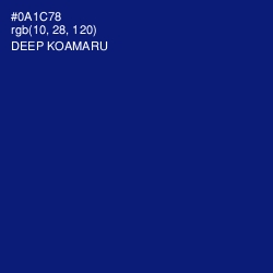#0A1C78 - Deep Koamaru Color Image