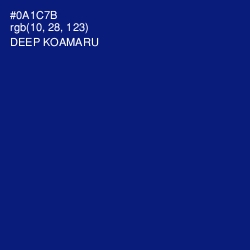 #0A1C7B - Deep Koamaru Color Image