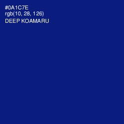 #0A1C7E - Deep Koamaru Color Image