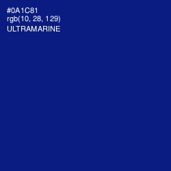 #0A1C81 - Ultramarine Color Image