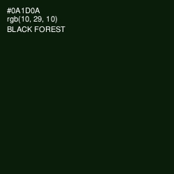 #0A1D0A - Black Forest Color Image